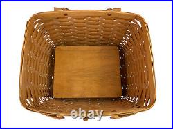 Vintage 1994 Longaberger X Large Picnic Basket with Riser HTF Vintage 1994 Longaberger X Large Picnic Basket with Riser HTF