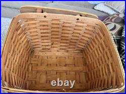 Vintage 1995 Longaberger Picnic Basket with Flip Lid and Handles Signed/dated Vintage 1995 Longaberger Picnic Basket with Flip Lid and Handles Signed/dated