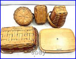 Vintage 1996 5 Piece Set Of Longaberger Baskets