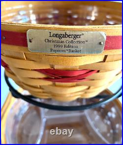 Vintage 1999 Longaberger Christmas Collection 2 Tier Iron Snowman Baskets Holder