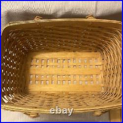 Vintage 2000 Longaberger Founder's Market Basket with Woven Lid &Liner Protector