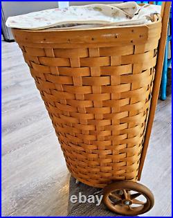 Vintage Hostess 38 Wheeled Shopping Cart Basket With custom Lid