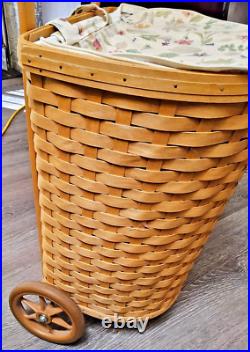 Vintage Hostess 38 Wheeled Shopping Cart Basket With custom Lid