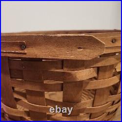 Vintage Longaberger Corn Basket Large Round Basket Hostess Gift 11.5 Tall