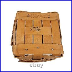 Vintage Longaberger Violet Basket Set Liner protector May Series 1990 First EUC