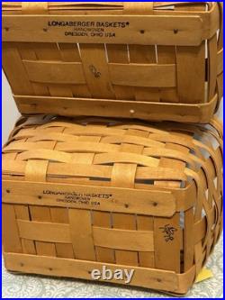 Vintage Longaberger lot of 14 Assorted Baskets Signed 1980s, 1990s & 2000