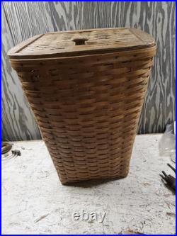 Vintage Retired Longaberger Laundry Hamper 22x17x17 Beautifully Aged 1986