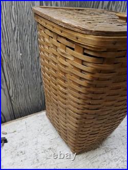 Vintage Retired Longaberger Laundry Hamper 22x17x17 Beautifully Aged 1986