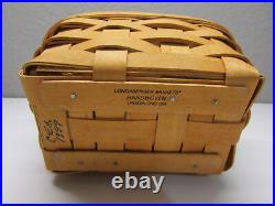 Vintage Set of 3 Longaberger Handwoven Baskets Matching Liners 1999 Dresden, OH