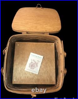 Vtg Longaberger Crisco American Pie Celebration Basket W Stand & Liner Rare