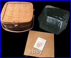 Vtg Longaberger Crisco American Pie Celebration Basket W Stand & Liner Rare
