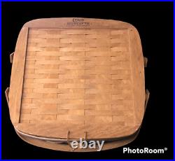 Vtg Longaberger Crisco American Pie Celebration Basket W Stand & Liner Rare