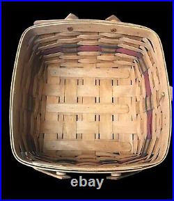 Vtg Longaberger Crisco American Pie Celebration Basket W Stand & Liner Rare