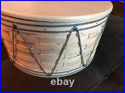Whitewashed Longaberger 2012 Christmas Drum Baskets Rare Collection Set of 3